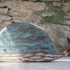Baleine décorative en bois bleue et blanche