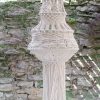 Suspension tissu macramé blanc
