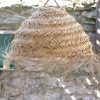 Suspension demi sphère en osier