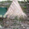 Suspension en raphia blanc