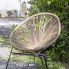 Fauteuil Acapulco de jardin beige en métal