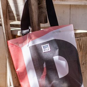 Sac Recyclé rouge et blanc Oh la bâche