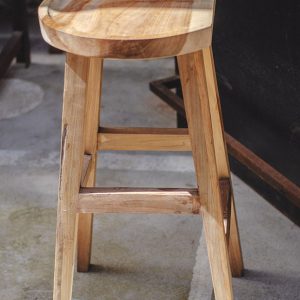 Tabouret haut de bar en bois/en teck
