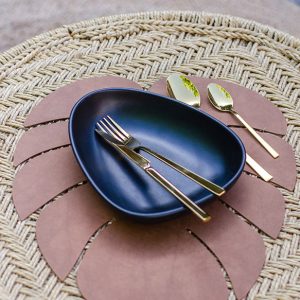 Set de table feuille marron