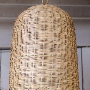 Grande suspension en rotin