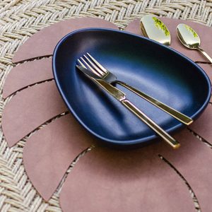 Set de table feuille marron