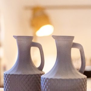 Vase mini cruche gris/taupe