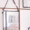 Suspension petit miroir noir