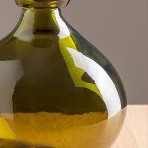 Vase en verre recyclé vert 18cm