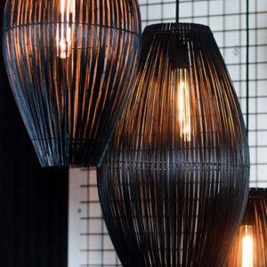 Suspensions noires design naturelles