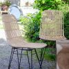 Chaise en rotin et métal