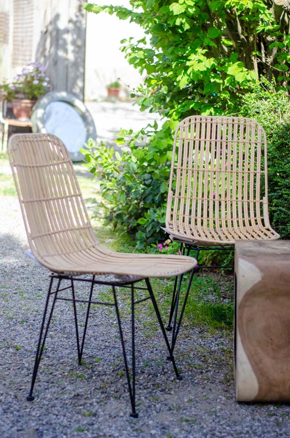 Fauteuil rotin - Le Jardin en ville