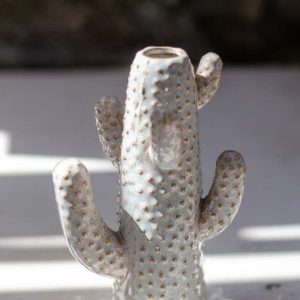 Décoration cactus doré et gris
