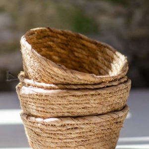 Petit panier beige en osier