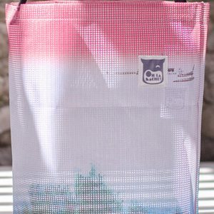 Panier recyclé blanc et rouge Oh la bâche