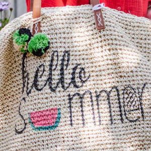 Sac de plage Hello Summer en maille