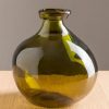 Vase en verre recyclé vert 18cm