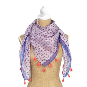 Foulard à motifs violets