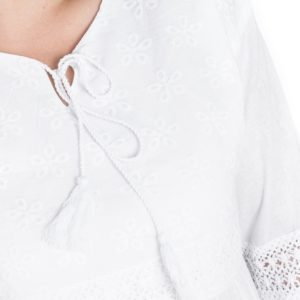 Robe blanche 100% coton 2